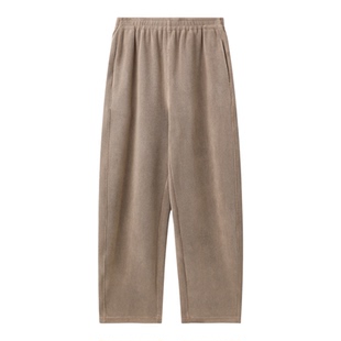 PENNYPENG 饼干裤 双面柔软亲肤颗粒绒保暖轻盈松紧腰宽松长裤