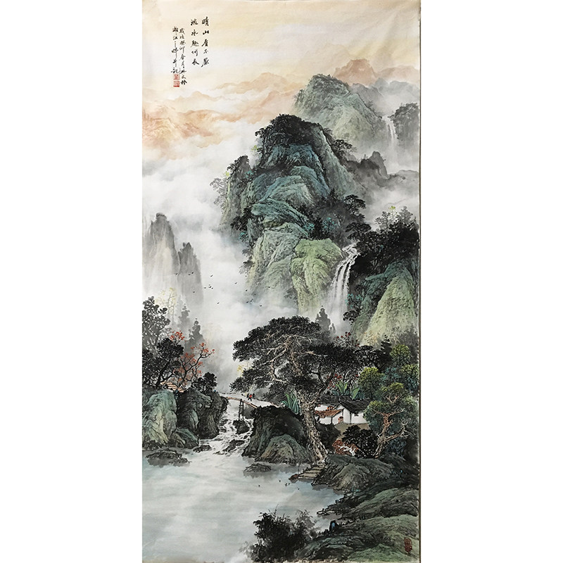 四尺入户走廊简约大气风山水画