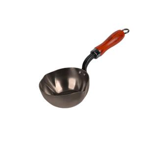 卢记厨具纯钛泼油锅家用无涂层长柄烧油锅小锅热油专用淋油锅