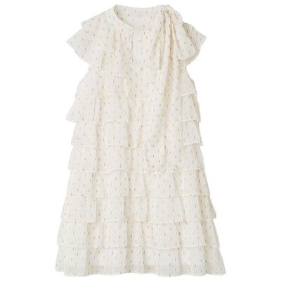 LILYBROWN荷叶边小飞袖连衣裙