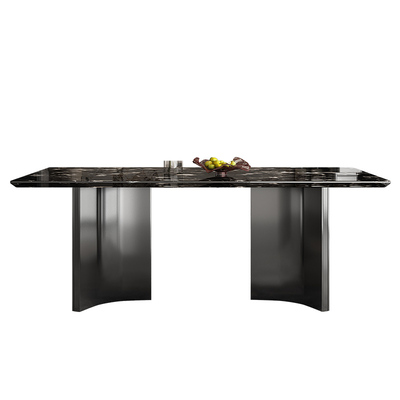 宫殿威仪意式黑玫瑰大理石餐桌