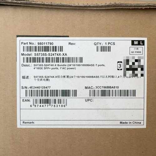 议价！Huawei华为数通智选S5735SS24T4XXA企业