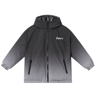 多多家男童羽绒服三防儿童外套2025秋冬新款冬装中大童印花上衣厚