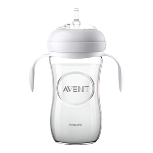 AVENT/新安怡学饮吸管杯宽口径玻璃PP奶瓶变宝宝喝奶水杯儿童2岁