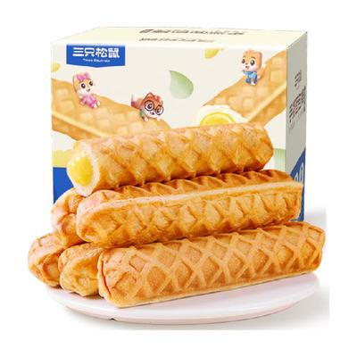 三只松鼠手撕面包棒奶酪味零食