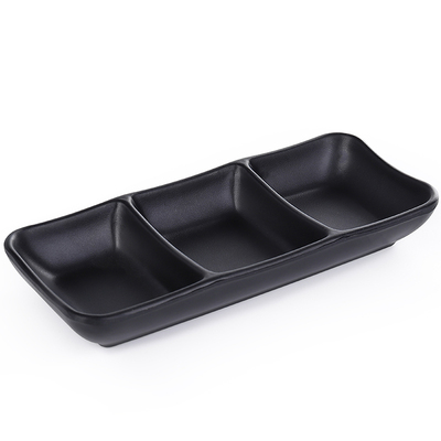 A5仿瓷密胺分格餐具创意酱料碟日式火锅调料碟磨砂酒店烤肉调味碟