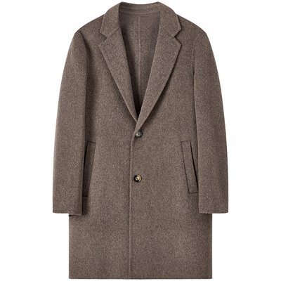 阿尔巴羊驼毛呢绒妮子廓形外套