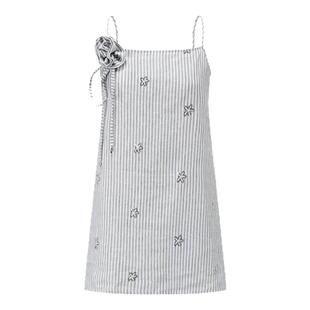 【哈妮克孜同款】ODTD新款吊带夏季航海系穿搭抹胸连衣裙吊带裙女