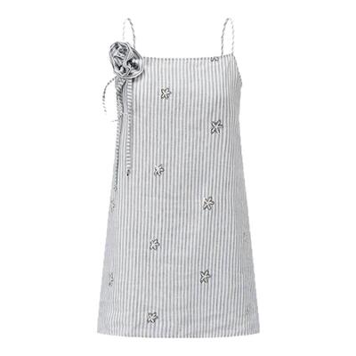 哈妮克孜同款航海风吊带连衣裙