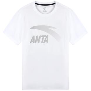 安踏短袖t恤男品牌正品大logo宽松白色内搭半袖上衣男生新款夏季