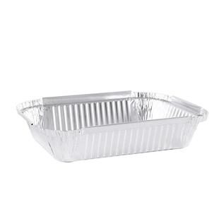 1914一次性餐盒打包盒铝箔餐盒锡纸盒外卖烧烤烘焙盒长方形600ML