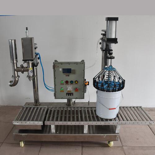 现货半自动树脂灌装机液体称重机械包装机20L 封罐机厂家质保