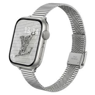适用vivo watch gt2表带新款啊仙奴金属钢带iqoowatchgt2手表带链女生高级感watch5代运动智能腕带3代蓝牙版
