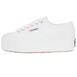 SUPERGA厚底增高小白鞋松糕女鞋百搭休闲鞋板鞋低帮帆布鞋彩虹心