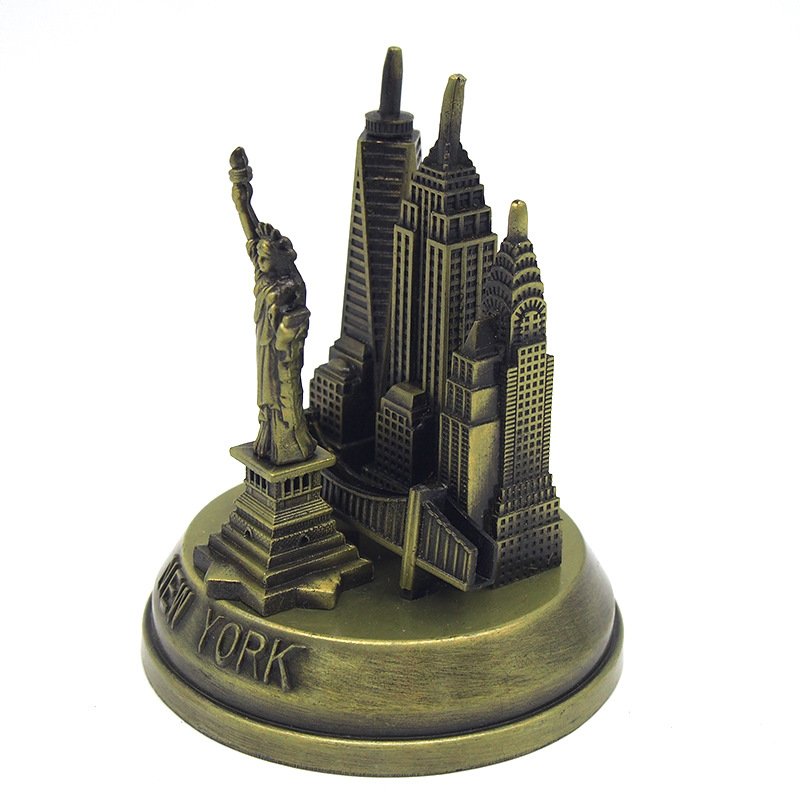 纽约地标金属模型创意家居摆件小纪念品工艺品饰品酒柜复古桌面