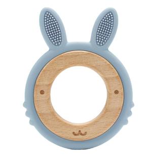 可爱小兔牙胶咬咬乐婴儿兔子玩具防吃手安抚磨牙棒卡通硅胶宝宝鹿