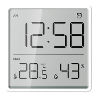 磁吸时钟电子温湿度计家用室内婴儿房壁挂式冰箱高精度数显温度计