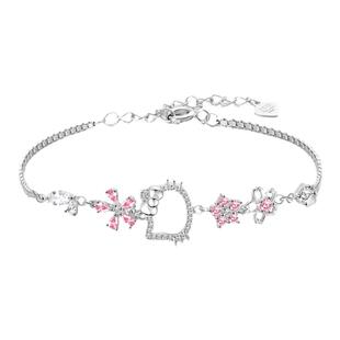 HelloKitty三丽鸥手链女款纯银女生轻奢小众精致情人节生日礼物