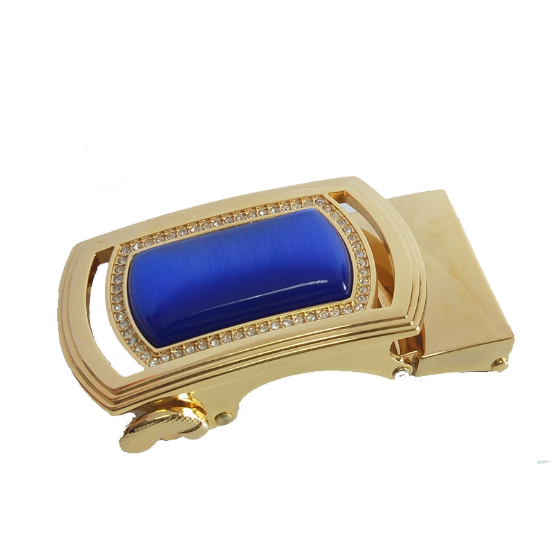 男士玉石扣皮带头自动扣猫眼石腰带扣镶玛瑙商务裤带配件宽3.5潮