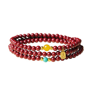 宫里上新朱砂手串女款正品官方旗舰店三圈手链马年本命年生日礼物