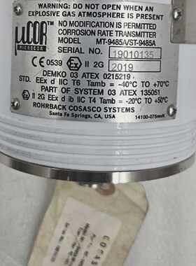 ROHRBACK COSASCO MT-9485A/ST-9485A  R90-CT-1041 CORROSION ME