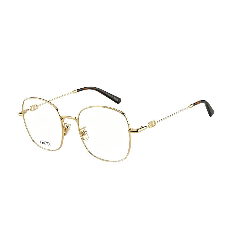 【自营】DIOR迪奥眼镜架女潮流奢华金丝CD标识方框 PETIT CDO S1U