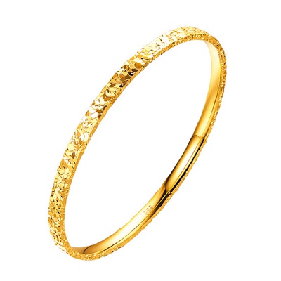 高级越南沙金实心碎碎冰手镯爆闪