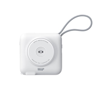 【充电宝3C认证可上飞机】W&P快充2026新款magsafe磁吸自带线AC插头45W三合一适用苹果17手表iwatch无线充