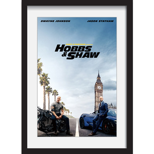 国外赛车电影海报速度与激情特别行动道恩强森杰森斯坦森装饰挂画