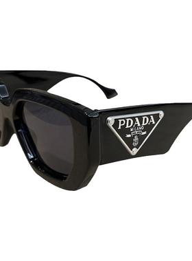 欧洲站方形大框墨镜女潮太阳眼镜