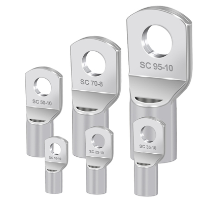 国标SC窥口铜鼻子加厚线鼻紫铜线耳冷压接线端子纯铜1.5-630平方