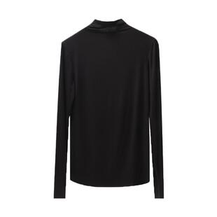 打底衫女2026早春新款莫代尔半高领洋气长袖内搭薄款百搭秋衣上衣