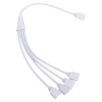 RGB七彩灯带4PIN接口延长分线器并联扩充led灯条同步集线器转接线