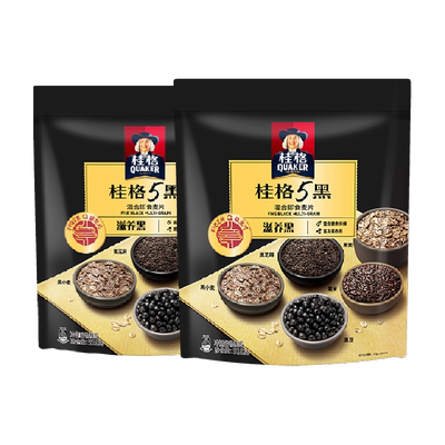 桂格五黑原味即食燕麦片