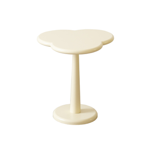 美之趣 三叶草边几北欧风奶油茶几ins风不锈钢花瓣沙发边几网红