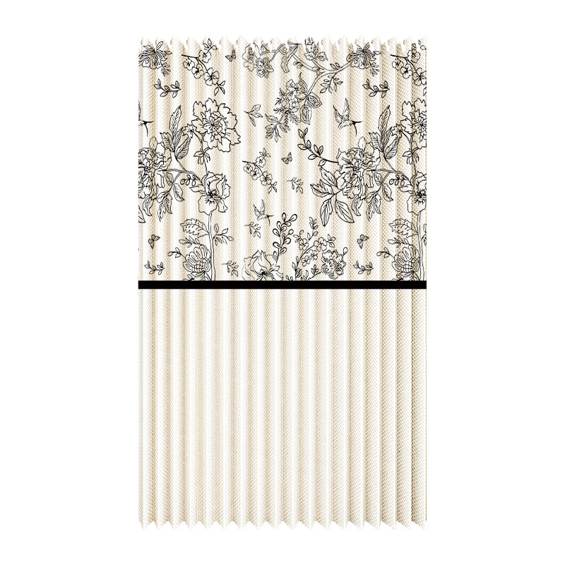 浴室折叠浴帘轨道免打孔隐形防水防霉高档卫生间隔断淋浴干湿分离