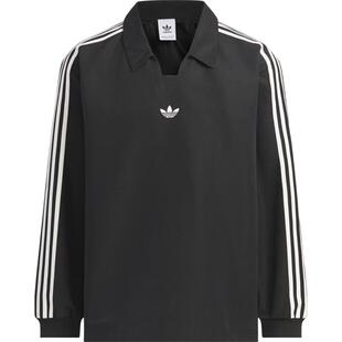 滔搏adidas阿迪达斯三叶草男子运动休闲三条纹长袖POLO衫KF9602