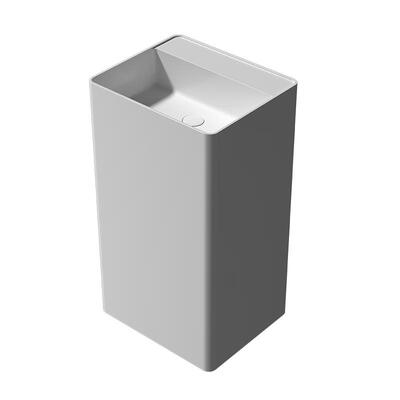 浪鲸人造石立柱洗手盆家用PMMA酒店方柱立柱盆一体式卫生间洗脸盆