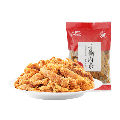 来伊份手撕肉条500g鲜香熟食包装
