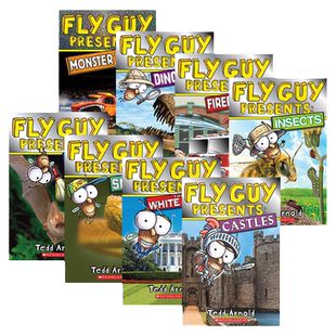 苍蝇小子 科普读本系列 8册套装 英文原版 Fly Guy Presents 消防员斗士 恐龙 昆虫 美国学乐英文儿童分级读物 英文版进口英语书籍