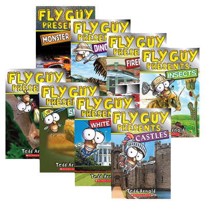苍蝇小子 科普读本系列 8册套装 英文原版 Fly Guy Presents 消防员斗士 恐龙 昆虫 美国学乐英文儿童分级读物 英文版进口英语书籍