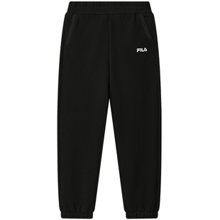 FILA 斐乐官方女士针织长裤2025秋季新款时尚简约舒适休闲收口裤