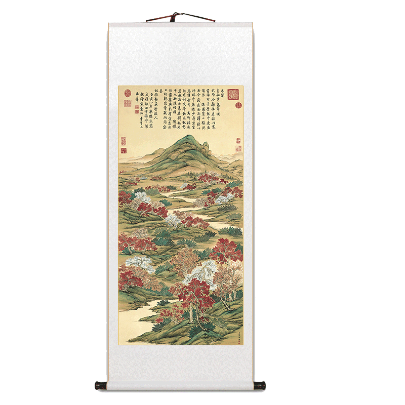 名家山水画玄关挂画已装裱卷轴