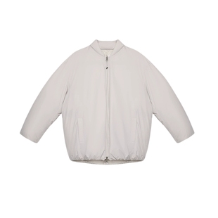 半圆原创设计女装[运动]2025冬宽松休闲双面穿小立领羽绒服女