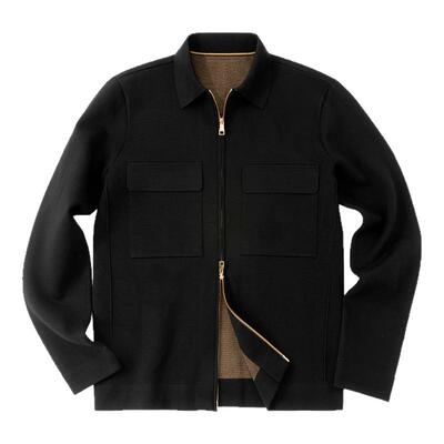 MrBu布先生双侧方形口袋羊毛外套