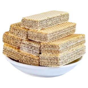 五黑威化饼干无蔗糖豆乳威化黑芝麻枸杞桑葚早餐解馋代餐休闲食品