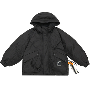 男童羽绒服儿童中长款2024冬装新款工装派克服白鸭绒免洗加厚外套