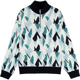 速写奥莱outlets男装2022秋折扣毛衫潮流撞色套头长袖9M7312600