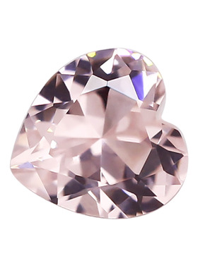 180#心形粉色仿摩根石戒面裸石 爱心桃心形合成宝石耐高温镶嵌