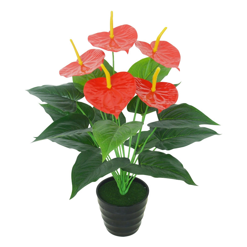 红掌仿真植物假花塑料绿萝盆栽
